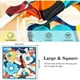 thumbnail image 2 of Bufanda cuadrada de satén de seda de 35 pulgadas, diseño floral de dibujos animados retro, suave y suave, cómodo de usar, colores brillantes, amplia gama de usos, 2 of 7