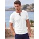 thumbnail image 4 of Camiseta de Gofre de Manga Corta para Hombre INSPIRE CHIC Ligera para Verano L Blanca, 4 of 5