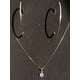 thumbnail image 2 of Set Conjunto Cadena Veneciana Argollas Grande Zirconia Plata, 2 of 3