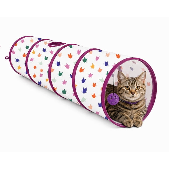 Túnel para Gato ASPCA Interactivo y Plegable con Juguete de Sonajero