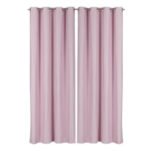 Clems - Pack 2 Cortina Engomada Termica 100% Blackout 140X225 Rosa 140X225