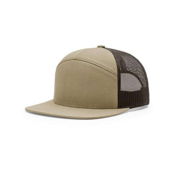Gorra R RICHARDSON 168 de siete paneles en caqui pálido y marrón