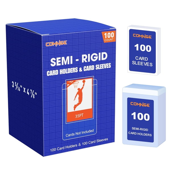 Paquete de 100 Portacartas Semi Rígidos y Fundas – Protectores para Envío a Servicios de Calificación