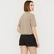 thumbnail image 2 of Polera Mujer Fun Manga Corta Crop Café Acid Wash Corona, 2 of 5