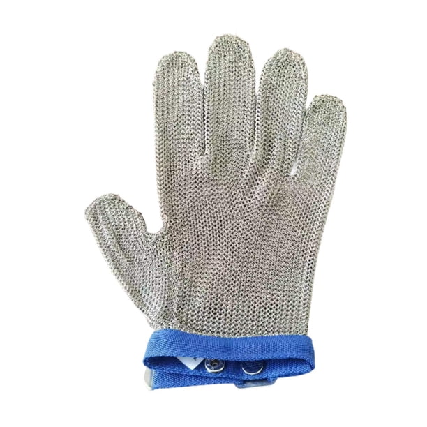 Guante de acero inoxidable resistente a cortes Guante de trabajo para trabajos de construcción Guante protector de manos versátil Guante de carnicero L