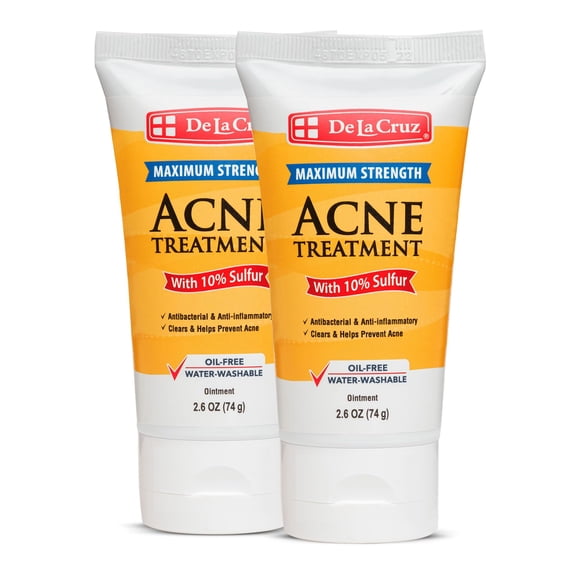 Pomada de azufre De La Cruz para tratamiento del acné, 75 ml, paquete de 2