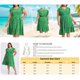 thumbnail image 4 of Vestido de Línea A con Cuello en V, Mangas con Volantes, Cintura Elástica y Bolsillos para Mujer de Talla Grande GRACE & GRANDEUR 2X Verde, 4 of 7