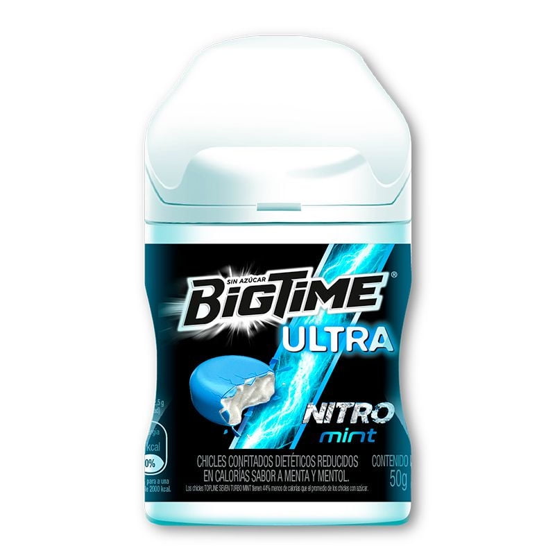 Chicle Nitro Mint 50 g Bigtime