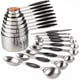 thumbnail image 1 of Juego de tazas y cucharas medidoras Turewin de acero inoxidable para 8 tazas y 8 cucharas, 1 of 7