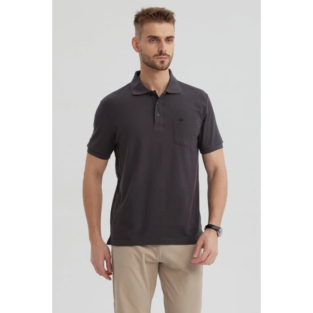 Polera Hombre Piqué Básica Lisa Marengo - lV