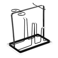 Magideal - Soporte De Taza De Hierro Con , Escurridor De Encimera , Soporte De De Cocina, Organizador De Almacenamiento, Tendedero Para Copas, , Marrón