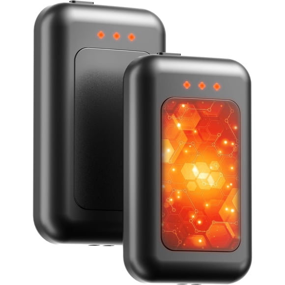 Calentadores de manos Hotdot recargables eléctricos de color gris ceniza, paquete de 2 unidades