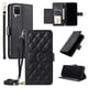 thumbnail image 1 of Funda tipo billetera FOXDOCK para Samsung Galaxy A12 – Tapa abatible con correa para mujer, 1 of 5