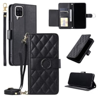 Funda Tipo Billetera Foxdock Para Samsung Galaxy A12 – Tapa Abatible Con Correa Para Mujer