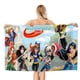 thumbnail image 1 of Super Hero Girls Toalla de playa de secado rápido con diseño temático, regalo para mujeres y niñas, ideal para cumpleaños, fans, amantes de la música, uso en la playa o al aire libre, 78 × 160 cm, 1 of 6