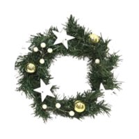 Magideal - Guirnalda De Hojas De Pino Artificiales Para Navidad, Adorno Para Colgar En La Pared, Decoración De Otoño, Corona Artificial Para Jardín, Celebración, 20 Cm X 5 Cm