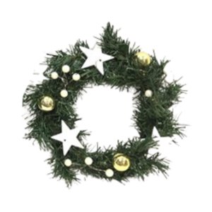 Magideal - Guirnalda De Hojas De Pino Artificiales Para Navidad, Adorno Para Colgar En La Pared, Decoración De Otoño, Corona Artificial Para Jardín, Celebración, 20 Cm X 5 Cm