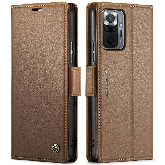 CaseMe tipo cartera Xiaomi Redmi Note 10 Pro Max con cierre magnético, RFID, tarjetero, soporte, carga inalámbrica