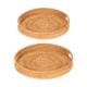 thumbnail image 1 of Bandeja De Mimbre Hecha A Mano Para Servir, Cesta Tejida, Bandeja Decorativa Para Alimentos Para El Hogar, 2 Uds., 1 of 5