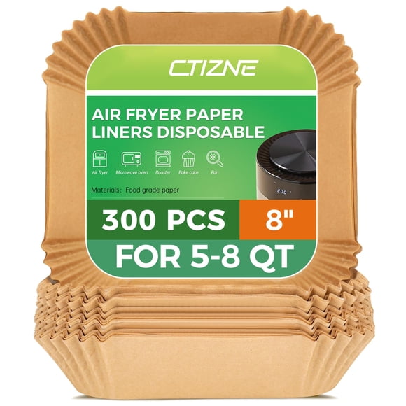 Forros para freidora de aire ctizne 20 cm 300 piezas 5‑8 qt