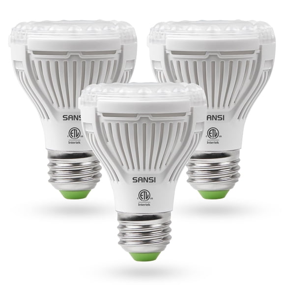Bombilla LED de cultivo SANSI de espectro completo de 10 W (paquete de 3)