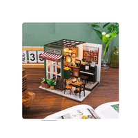China - Casita Miniatura ""Afternoon Café"" – Kit Diy Con Luces Led Y Estilo Acogedor Pc2311
