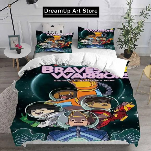 Cartoonsbravest warriors Bedding Set Boys Girls Duvet Cover Pillowcase Bed boys Adult Home Textiles