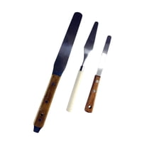 Bothyi - 3 Cuchillos De Pintura Con Mango De Madera Para Mezclar Pinturas Al Óleo.