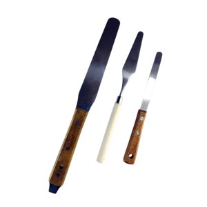 Bothyi - 3 Cuchillos De Pintura Con Mango De Madera Para Mezclar Pinturas Al Óleo.