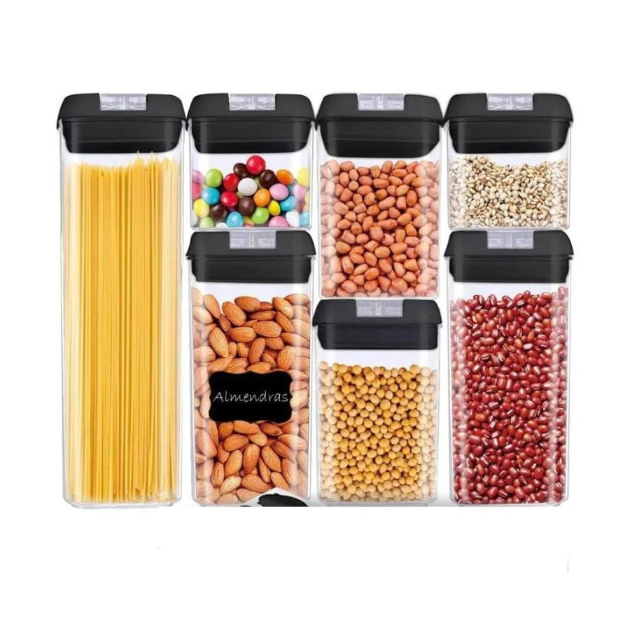 Click Ventas - Pack 7 Envases Recipientes Hermeticos Especieros Cocina