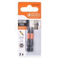 Tactix - Display Puntas De Impacto Torx 2 Piezas T 25 X 50 Mm