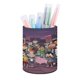 thumbnail image 1 of Oye Arnold-theme Cylinder Pen Holder Pencil Organizer with Flannel Lining PVC Leather Material Cardboard Base for study work 10*8CM, 1 of 6