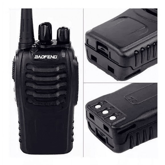 Pack 2 Radios Transmisor Walkie Talkie Baofeng 888s Color Negro