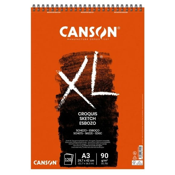 Croquera Dibujo Canson XL Croquis 90gr A3