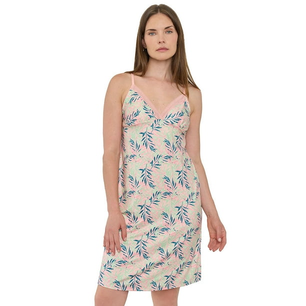 Camisón Mujer Print Tropical Coral Corona