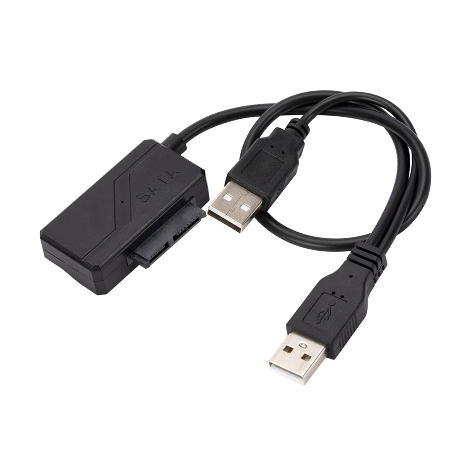Bothyi - Cable Usb 2.0 A Sata 7+6 De 13 Pines Para Portátil Cd-rom Dvd-rom Con Fuente De Alimentación