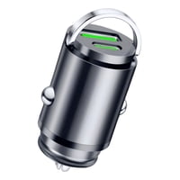 Ryc - Cargador Auto Invisible Carga Rápida 100W Tipoc Y Usb 12-24V Gris Oscuro Cc326