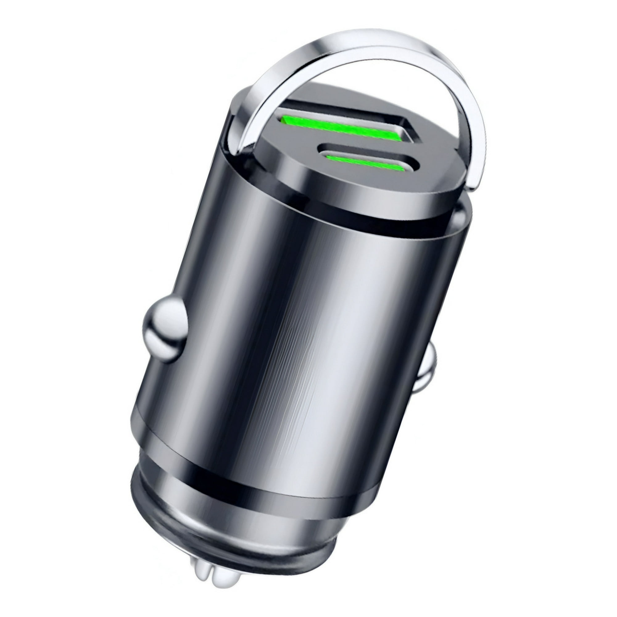 Ryc - Cargador Auto Invisible Carga Rápida 100w Tipoc Y Usb 12-24v Gris Oscuro Cc326