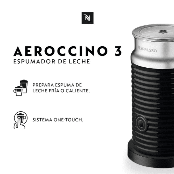 Nespresso Espumador De Leche Aeroccino 3 Color Negro | Lider