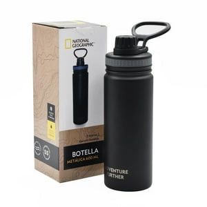 National Geographic - Botella Metálica Térmica Insulada 600Ml Negro Natgeo Negro