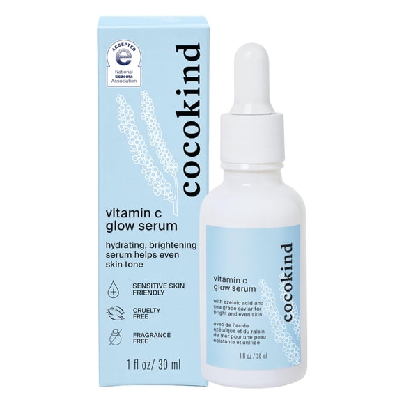 Sérum Cocokind Vitamin C Glow con ácido azelaico y uva marina, 30 ml