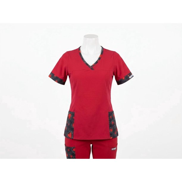 Delantal Mujer tela elasticada. Rojo