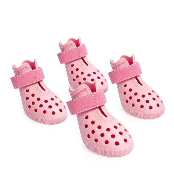 Botas para perro HERTIENDO rosa talla L ajustables antideslizantes