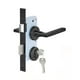 thumbnail image 1 of Cerradura de embutir puertas de oficinas, cocina – patio. Cilindro ambos lados. Manillas ambos lados, Modelo: MAITE. (Negro mate). SKU: SDE200-BL.KIT.MAITE, 1 of 3