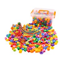 Magideal - Juguete Para Enhebrar Cuentas Multicolores Para Niños De 3, 4 Y 5 Años, 80 Cuentas