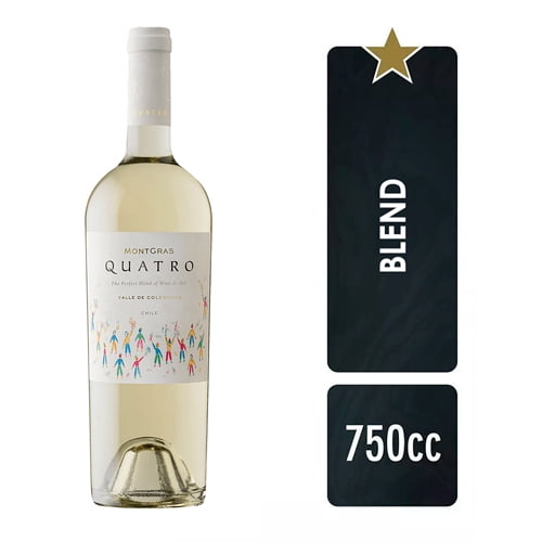 Vino Montgras Quatro Blanco Bot 750 Ml 14º