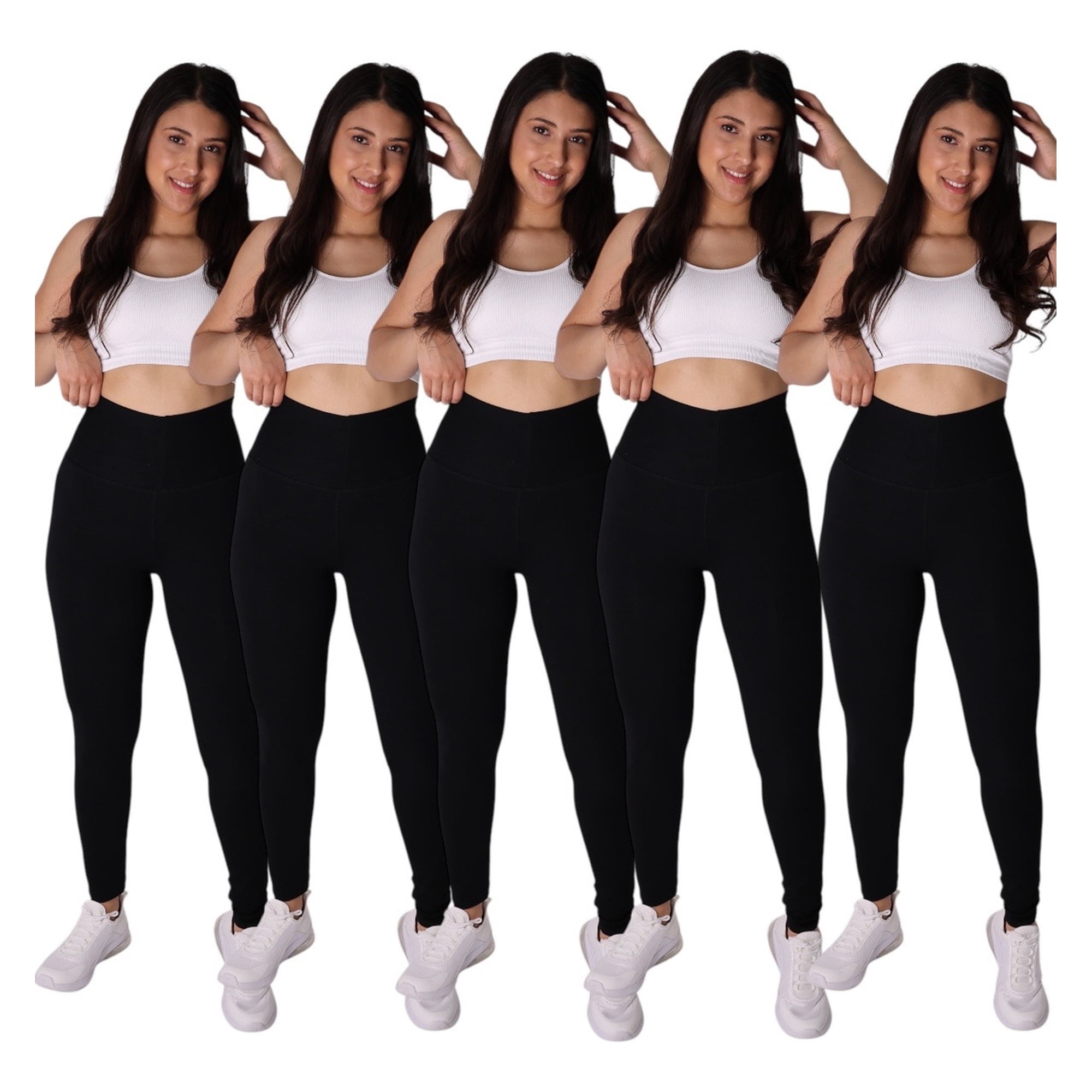 Dikeels - Pack 5 Calzas Deportivas Mujer Control Abdomen