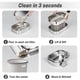 thumbnail image 3 of Caja de Arena para Gatos LLNHAEB Triple Bandeja de Acero Inoxidable Grande, 3 of 8