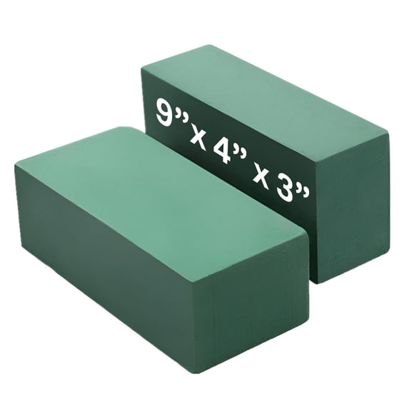 Bloques de espuma floral Noe & Malu 23x10x8 cm Pack de 2 (Verde)