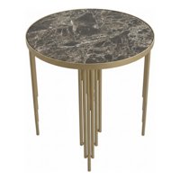 Genérico - Mesa Auxiliar Redonda Diseño Geométrico Elegante Jhn